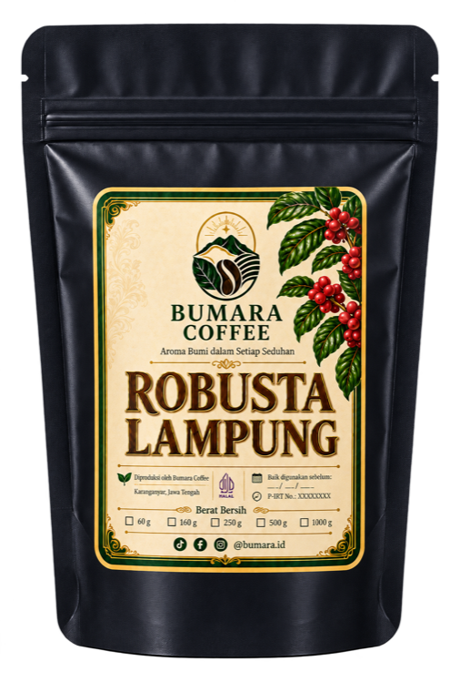 Kemasan Bumara Coffee Robusta Lampung